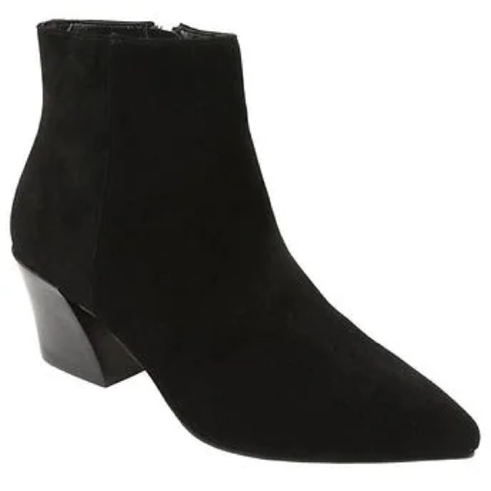 Kensie Lyden Black Bootie 2.25" Heel Side Zip